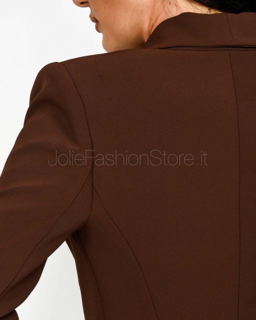 Elisabetta Franchi Completo Giacca + Pantalone Coffee  TP00156E2 EA3