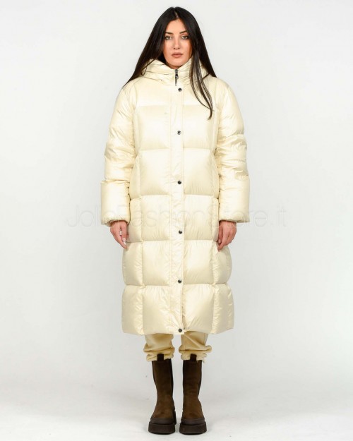 Helmur Long Down Jacket With Hood Cream Model Barcelona  BARCELLONA PANNA