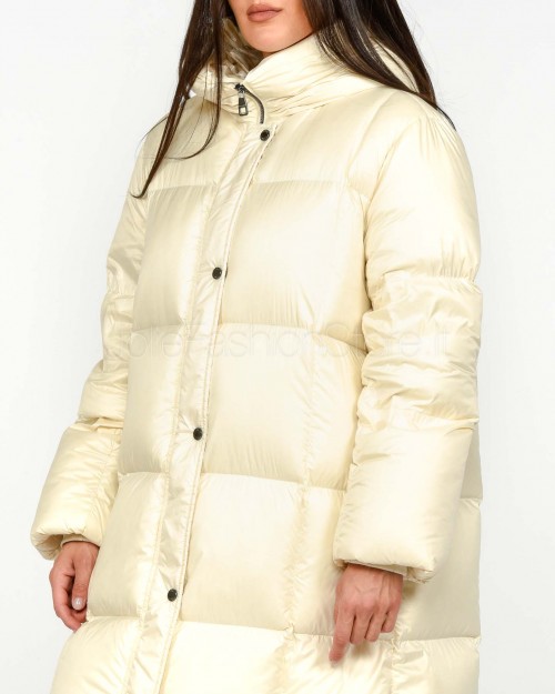 Helmur Long Down Jacket With Hood Cream Model Barcelona  BARCELLONA PANNA