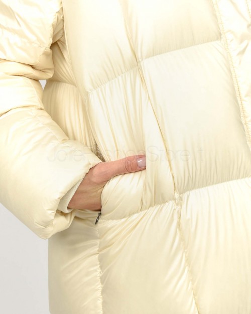 Helmur Long Down Jacket With Hood Cream Model Barcelona  BARCELLONA PANNA