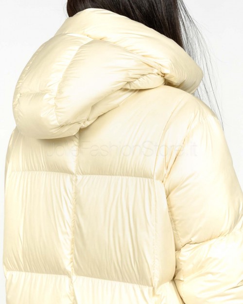 Helmur Long Down Jacket With Hood Cream Model Barcelona  BARCELLONA PANNA