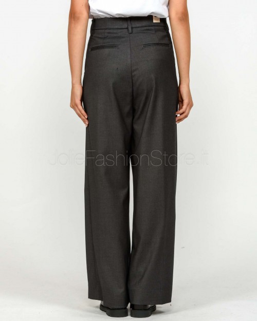 Squad Pantalone a Palazzo con Piences Grigio  BADIA GRIGIO