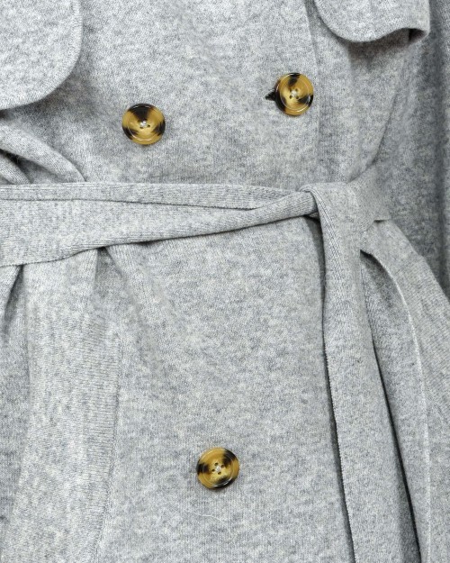 Not Shy Trench in Cashmere Grigio Modello Talia  TALIA GRIS CHINE