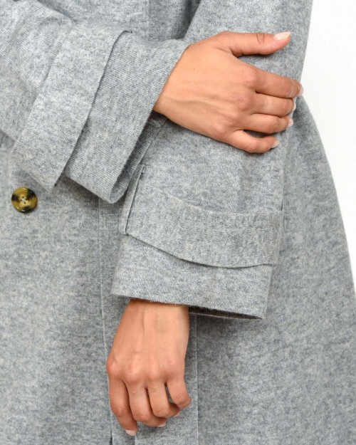 Not Shy Trench in Cashmere Grigio Modello Talia  TALIA GRIS CHINE