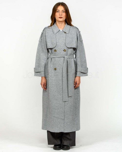 Not Shy Trench in Cashmere Grigio Modello Talia  TALIA GRIS CHINE