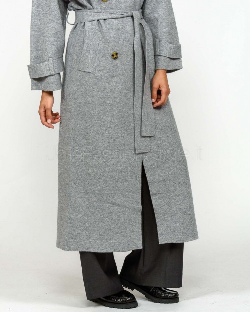 Not Shy Trench in Cashmere Grigio Modello Talia  TALIA GRIS CHINE
