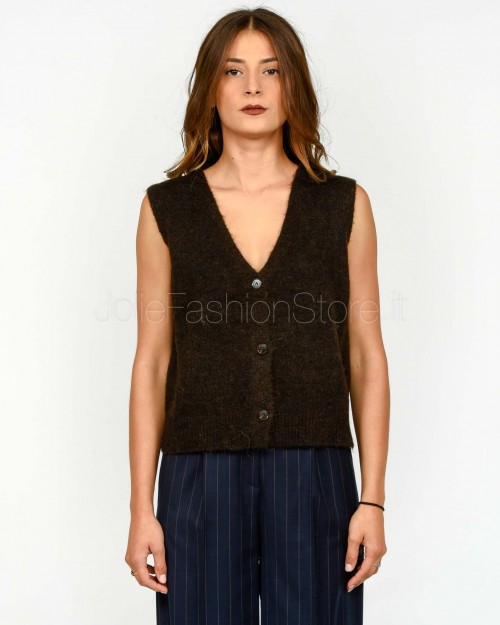 Grace & Mila Gilet Lana e Mohair Cioccolato  SANTA CHOCOLAT