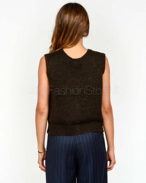 Grace & Mila Gilet Lana e Mohair Cioccolato  SANTA CHOCOLAT