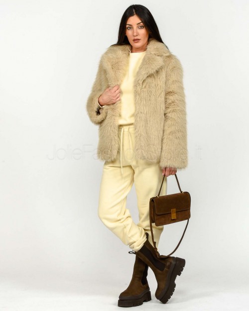 Helmur Fur Coat with Pockets, Hazelnut Brown, Reims Model  REIMS NOCCIOLA