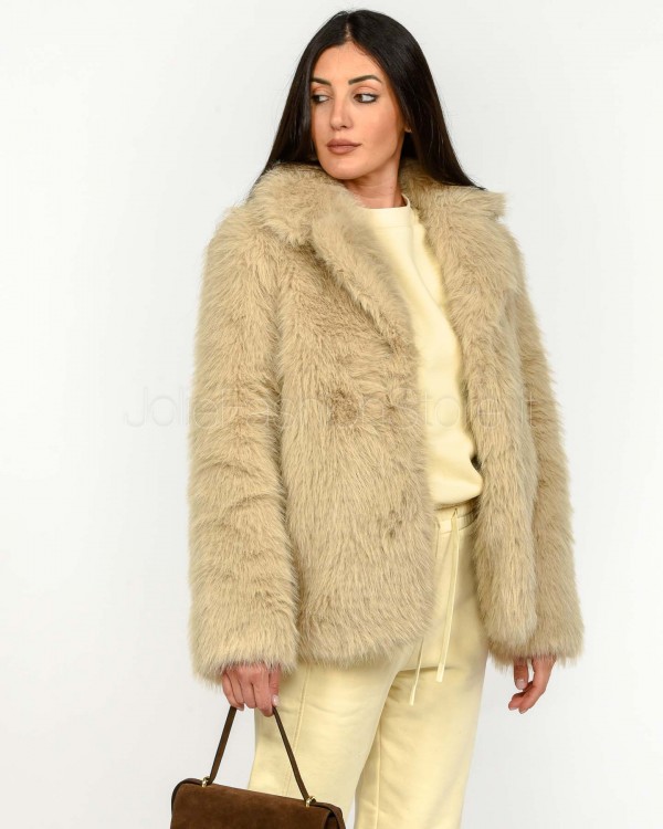 Helmur Fur Coat with Pockets, Hazelnut Brown, Reims Model  REIMS NOCCIOLA