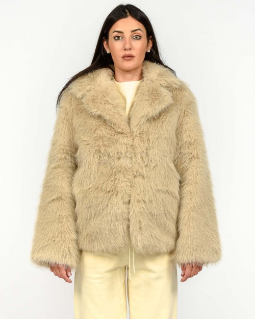 Helmur Fur Coat with Pockets, Hazelnut Brown, Reims Model  REIMS NOCCIOLA