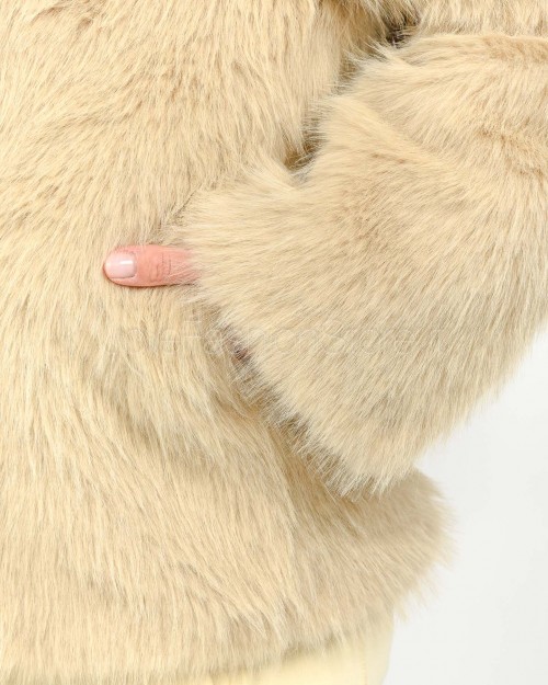 Helmur Fur Coat with Pockets, Hazelnut Brown, Reims Model  REIMS NOCCIOLA