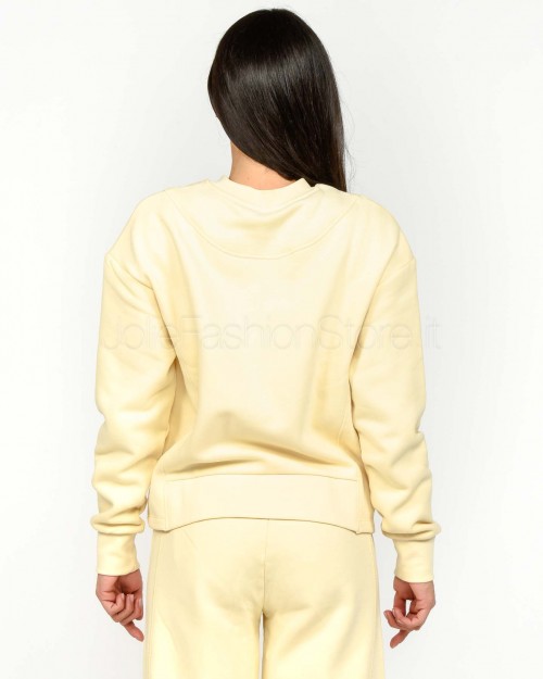 Patrizia Pepe Felpa Racing con Logo Wooly White  2M4494 J079 W405