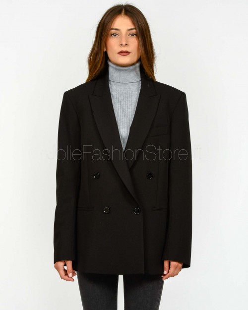 Patrizia Pepe Blazer "ESSENTIAL" Oversize Doppiopetto Nero  2S1543 A498 K103