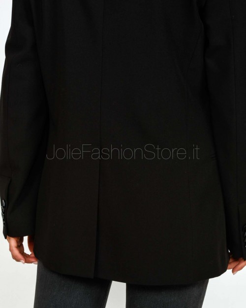 Patrizia Pepe Blazer "ESSENTIAL" Oversize Doppiopetto Nero  2S1543 A498 K103