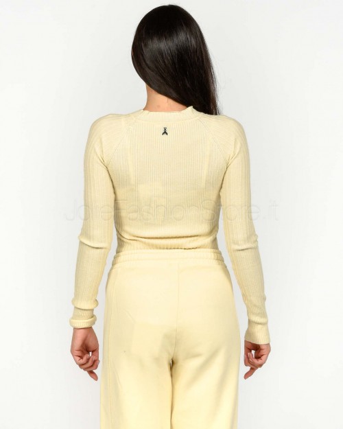 Patrizia Pepe Maglia Aderente "ESSENTIAL" in Costina Wooly White  2K0337 K7S0 W405