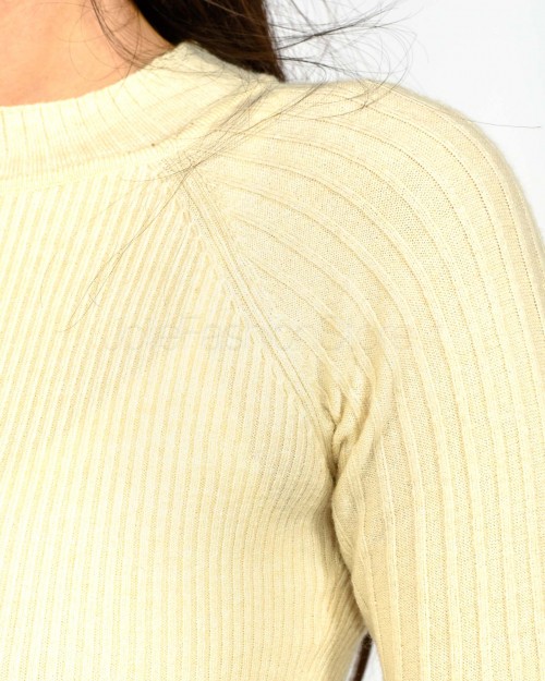 Patrizia Pepe Maglia Aderente "ESSENTIAL" in Costina Wooly White  2K0337 K7S0 W405