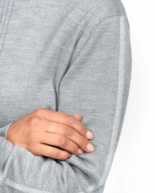 Patrizia Pepe Maglia Collo Alto Banda Lurex Mistery Gray Melange  2K0340 KM36 S742