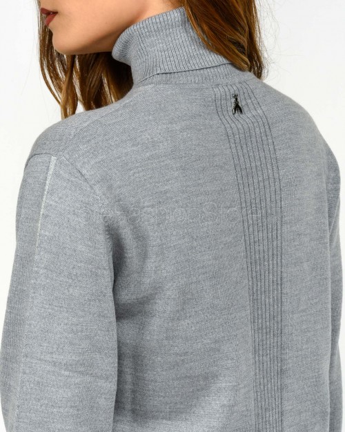 Patrizia Pepe Maglia Collo Alto Banda Lurex Mistery Gray Melange  2K0340 KM36 S742