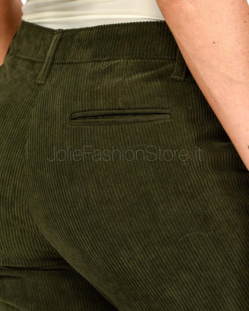 Squad Pantalone a Costine Verde Bottiglia  MINA 079