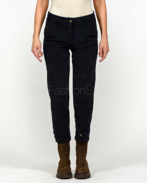 Squad Pantalone a Costine Blu Notte  MINA 004