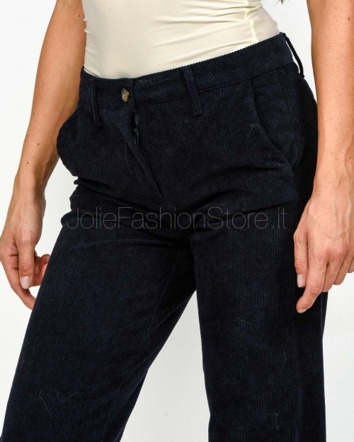 Squad Black Ribbed Trousers  MINA 004