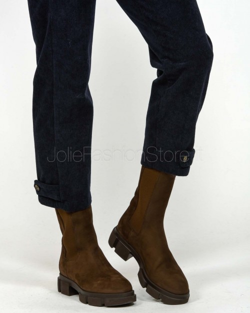 Squad Pantalone a Costine Blu Notte  MINA 004