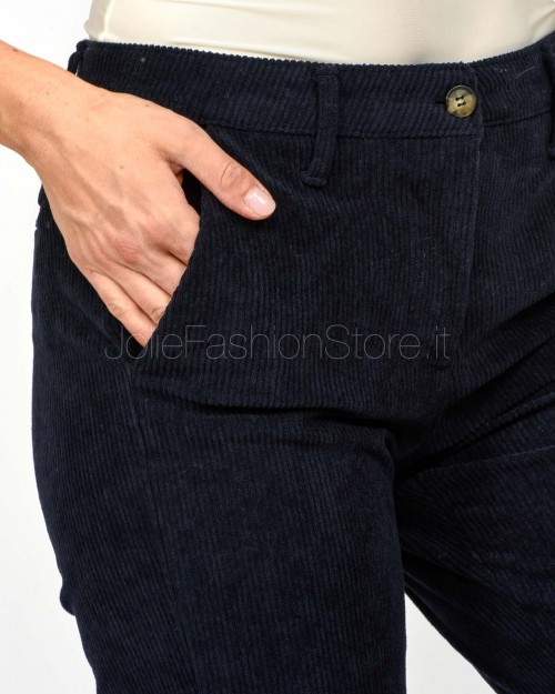 Squad Pantalone a Costine Blu Notte  MINA 004