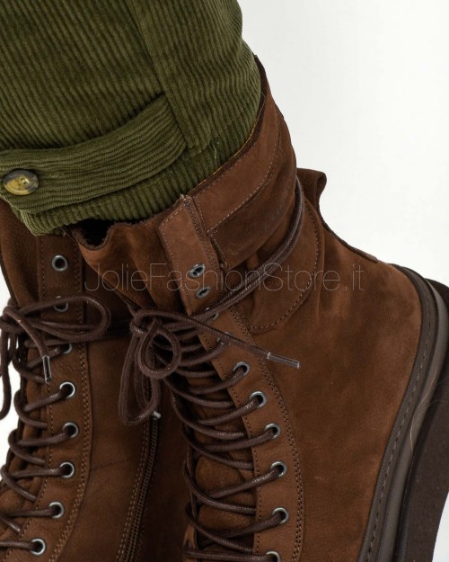 Copenhagen Lace Up Boot Nubuck Chocolate  CPH691 CHO