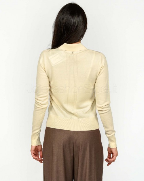 Patrizia Pepe Cardigan in Lana Wooly White  2K0343 KM36 W405