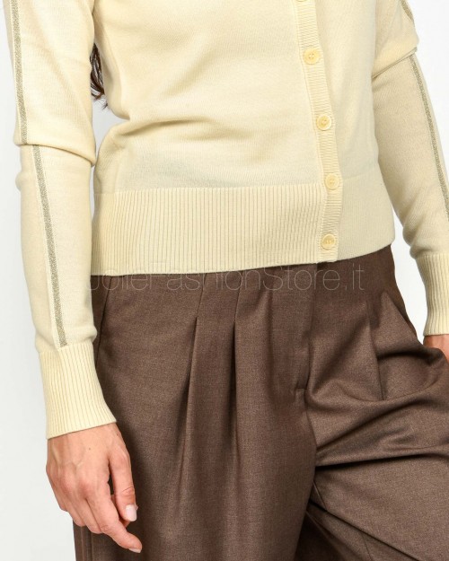 Patrizia Pepe Cardigan in Lana Wooly White  2K0343 KM36 W405