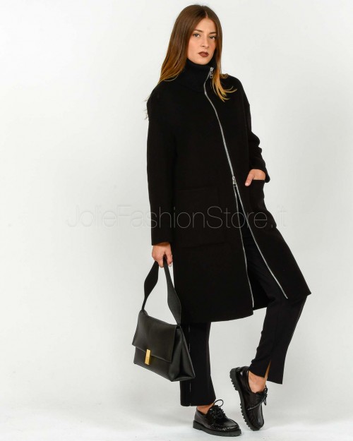 Helmur Cappotto Collo Alto Lana/Cashmere Nero  21954 NERO