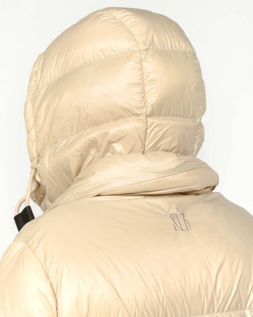 Solo Tre Piumino Con Cappuccio Removibile Beige  M1F0165 FU 04S MANDORLA