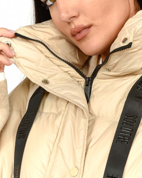 Solo Tre Piumino Maniche a Pippistrello Beige  M1F0166 FU 04S MANDORLA