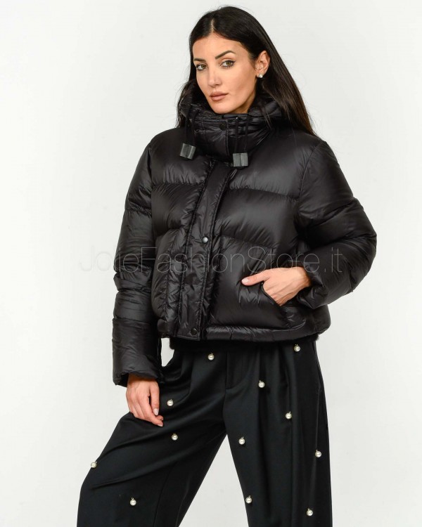 Solo Tre Piumino Con Cappuccio Removibile Nero  M1F0165 A 99 NERO