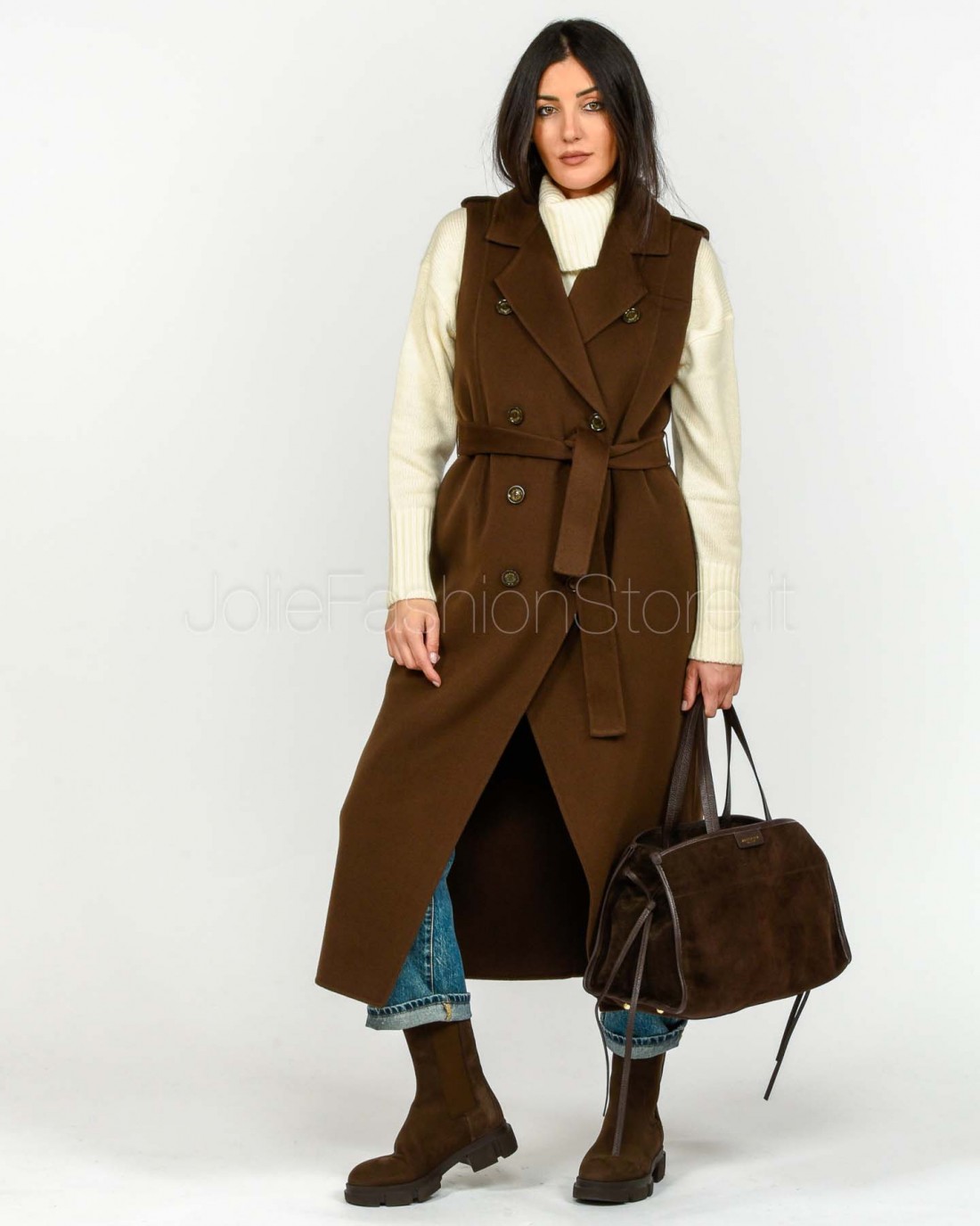 Helmur Gilet Lungo Doppiopetto Caffè  19061 CAFFE