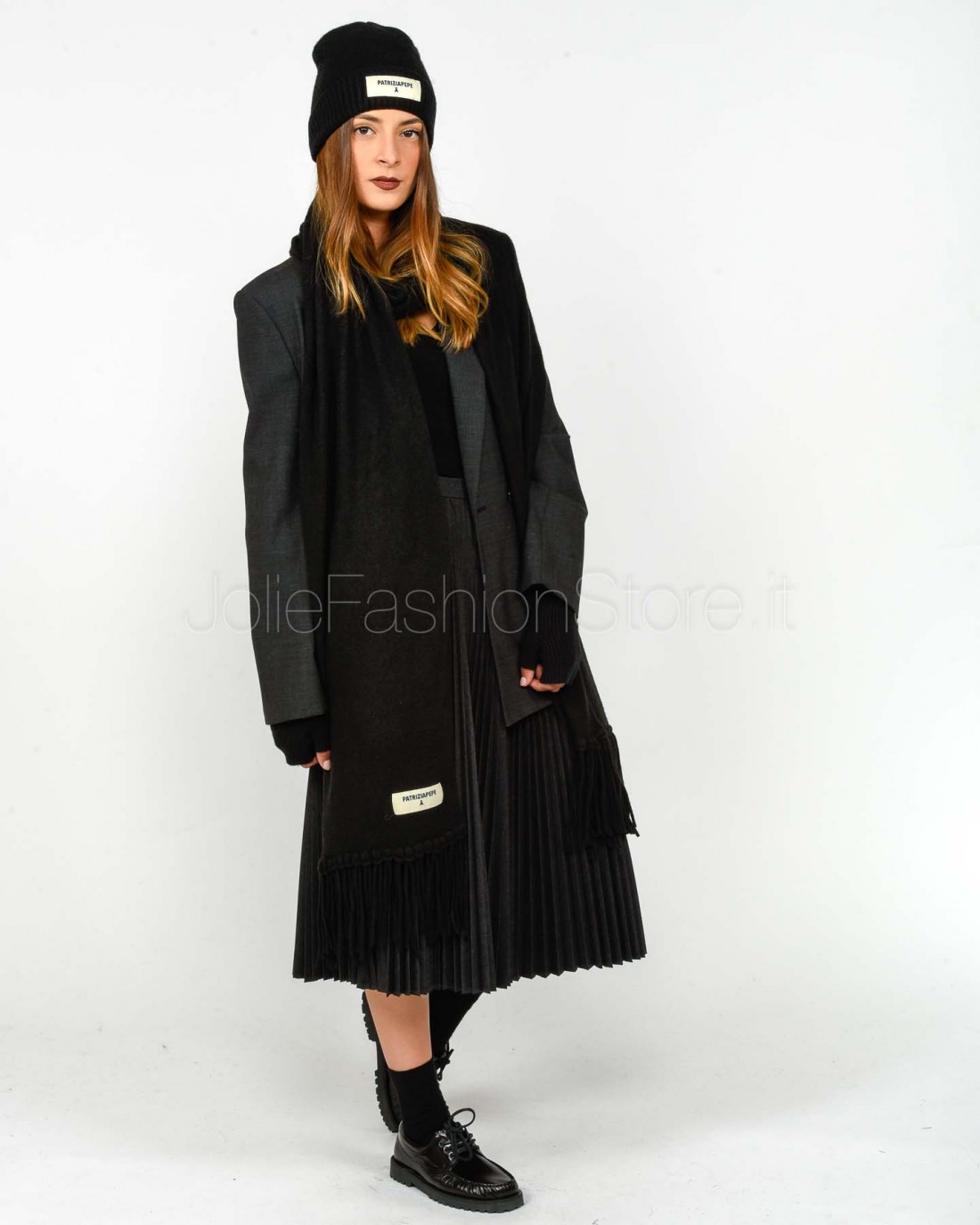 Patrizia Pepe Sciarpa Over Nero  8F0067 K287 K103