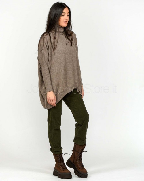 Meimeij Maglia Over Size Lana Merino Dune  M5IZ05 844