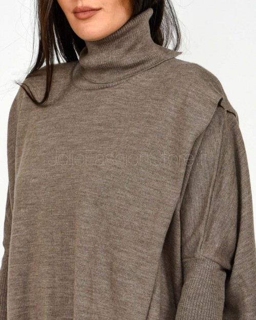 Meimeij Maglia Over Size Lana Merino Dune  M5IZ05 844