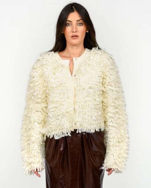 Not Shy White Cashmere Vest  CLEMENT ECRU