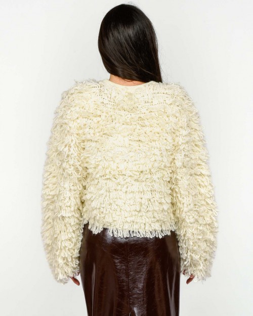 Not Shy White Cashmere Vest  CLEMENT ECRU