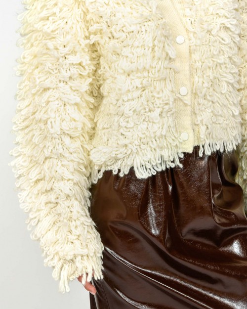 Not Shy White Cashmere Vest  CLEMENT ECRU