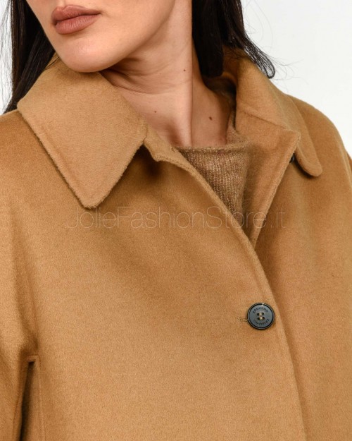 Ermanno Cappotto Monopetto Con Manicotto Cammello  D47ED015EY6-EY6 MF700