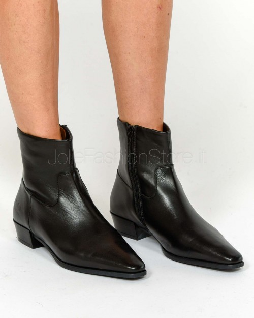 Copenhagen Stivaletto in Pelle Nero
