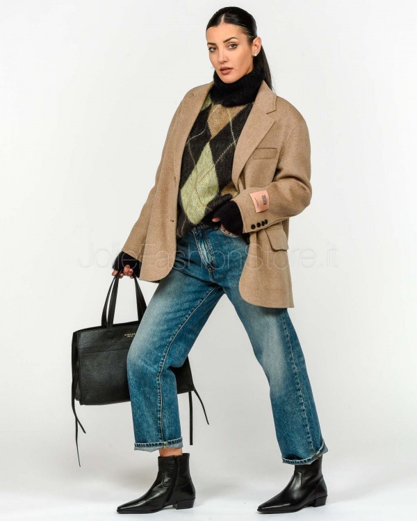 Solo Tre Giacca Monopetto Misto Lana/Cashmere Nocciola  M1F0003 FU 15S NOCCIOLA