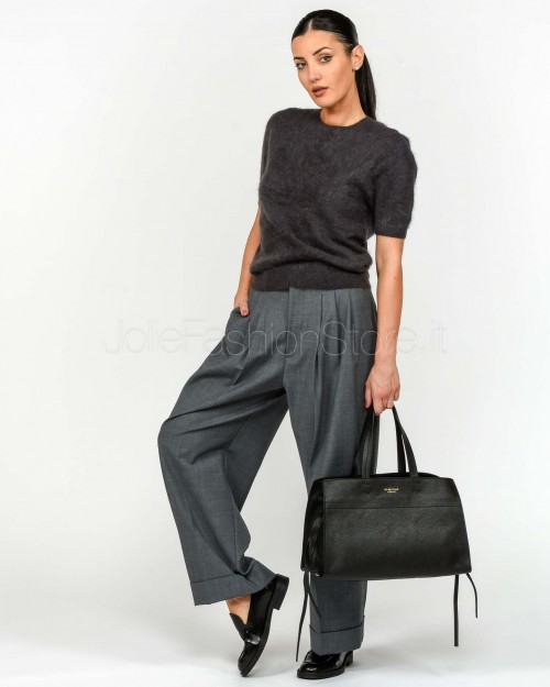 Solo Tre Maglia Maniche Corte Misto Cashmere Grigio Antracite  M3F0091 FU 96S ASFALTO