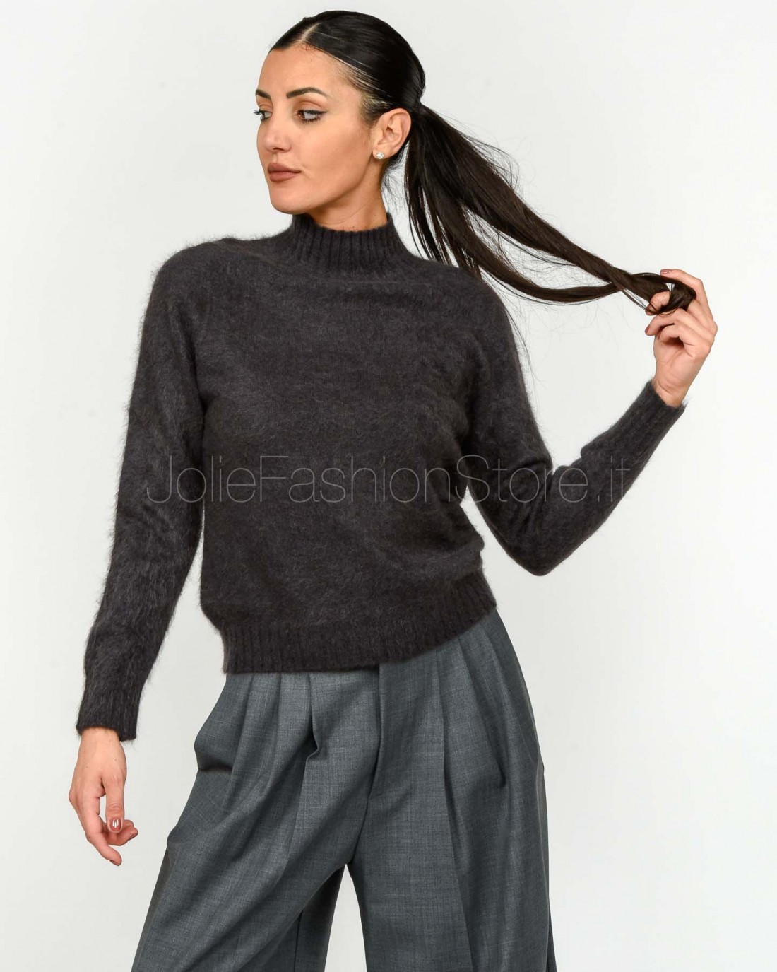 Solo Tre Maglione Misto Cashmere Grigio