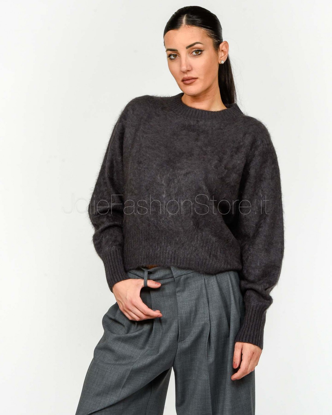 Solo Tre Maglione Misto Cashmere Grigio