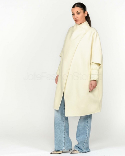 Helmur Cappotto Manica Corta Panna