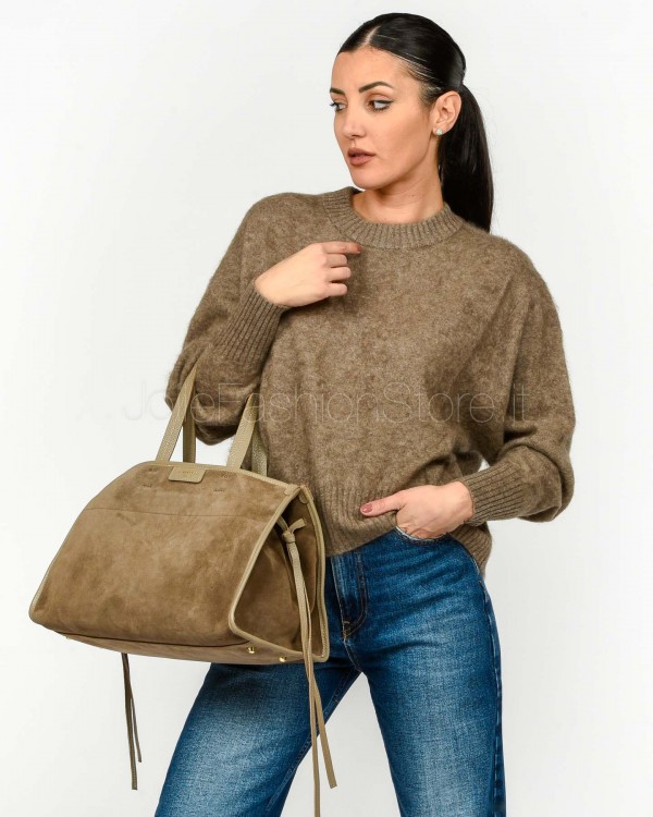 Solo Tre Maglione Misto Cashmere Nocciola  M3F0092 FU 15S MOCCIOLA